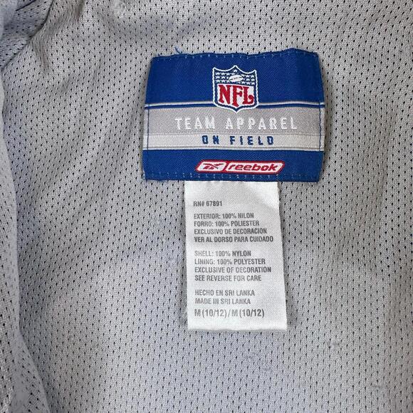 VTG New York Jets Jacket Boys Medium Green Black Hooded Reebok On Field Zip - Picture 4 of 10